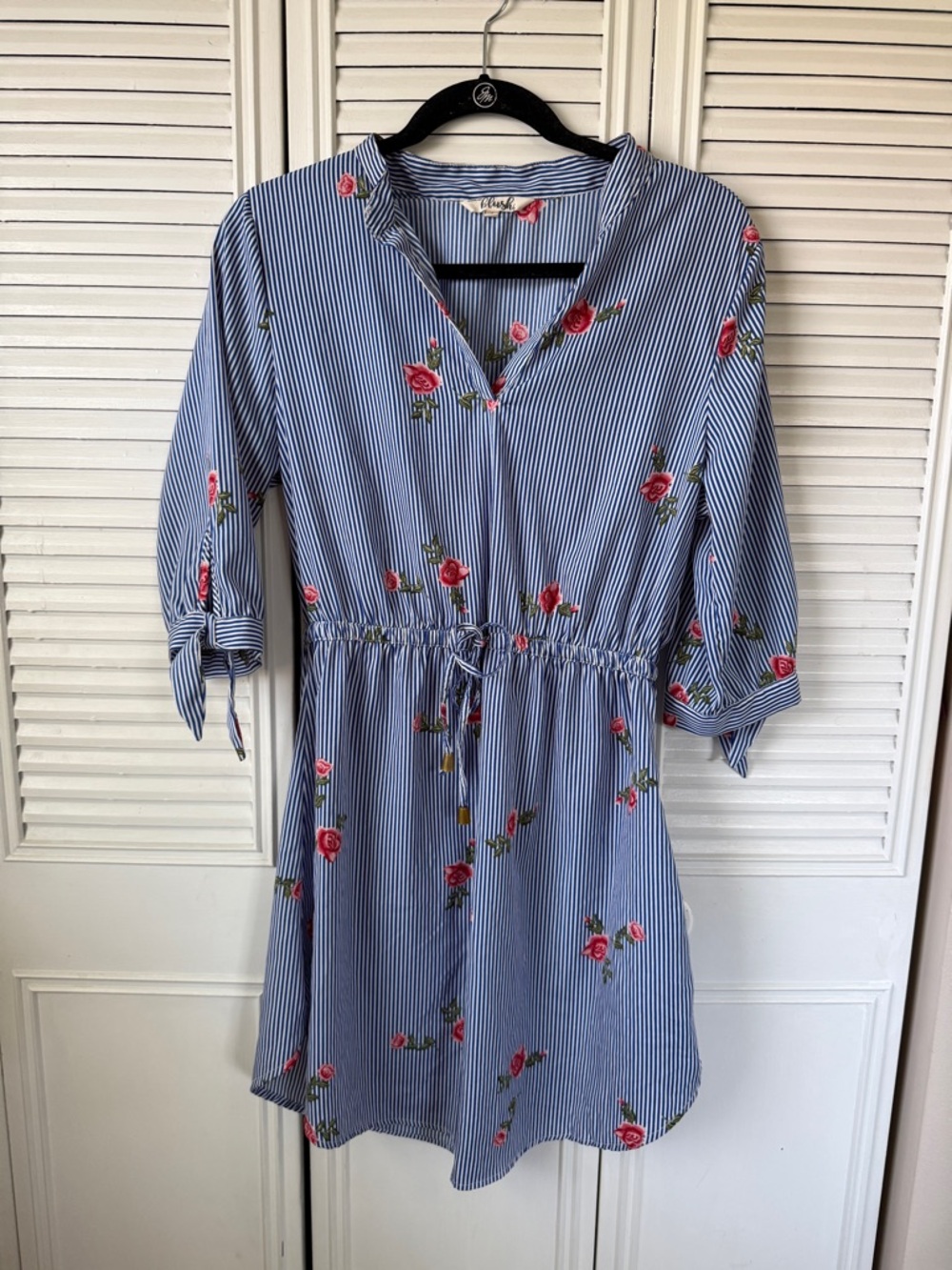 Hint of blush Striped Tunic dress